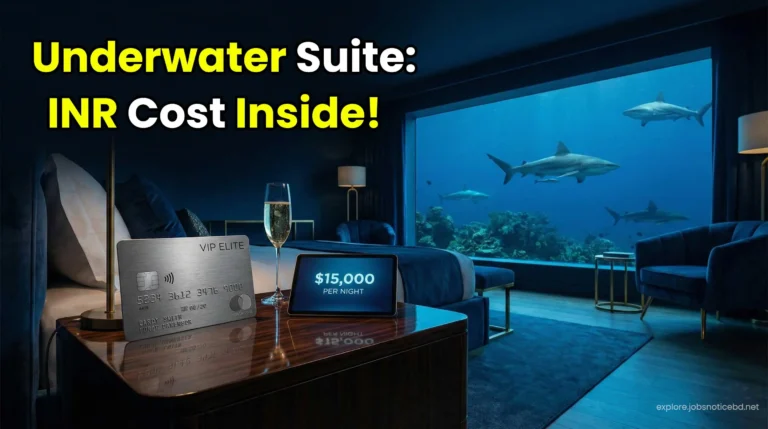 A luxury booking concept showing the cost of the Atlantis underwater suite.