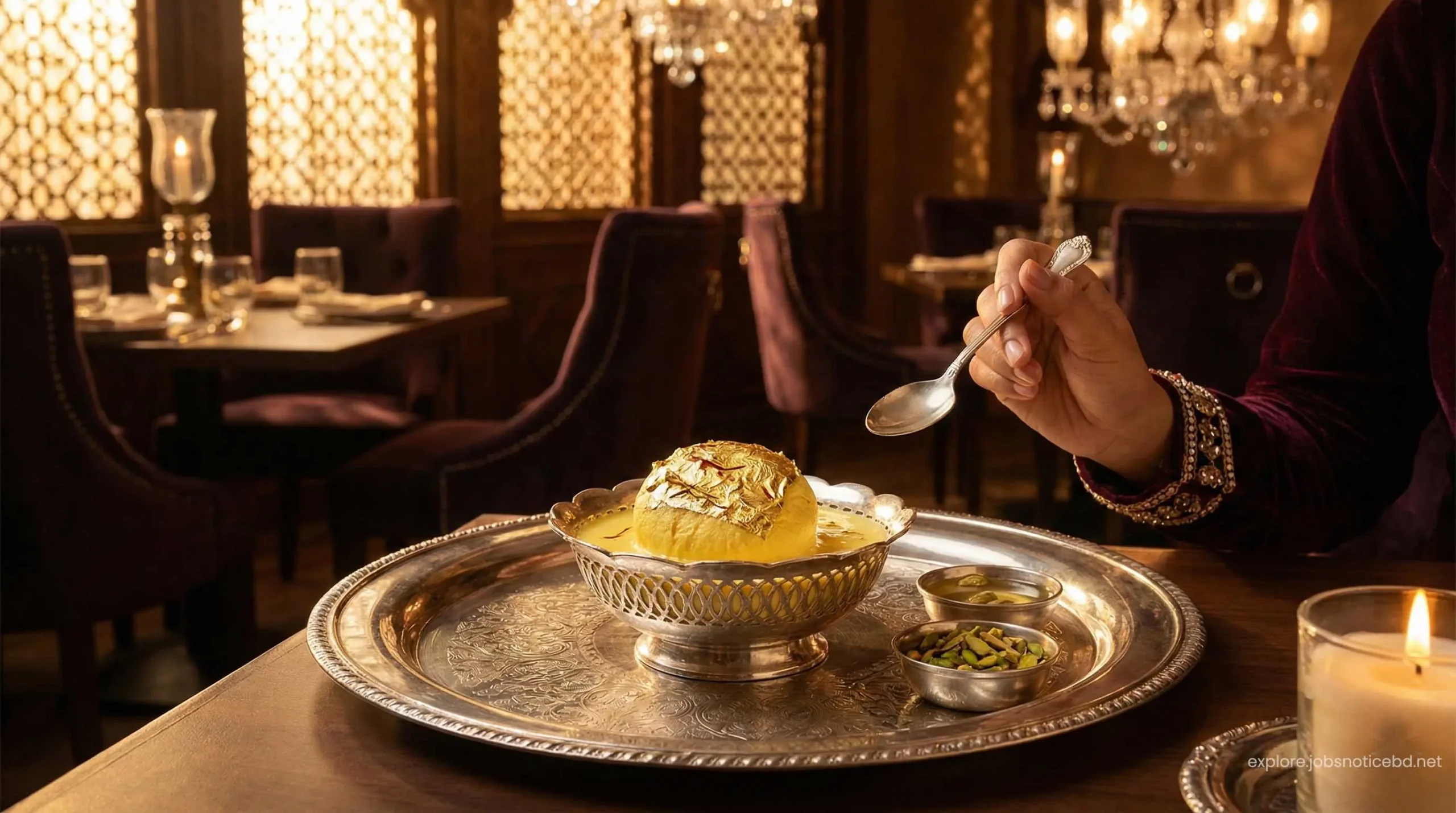 Gourmet Indian Diwali sweets served at a luxury Dubai resort.