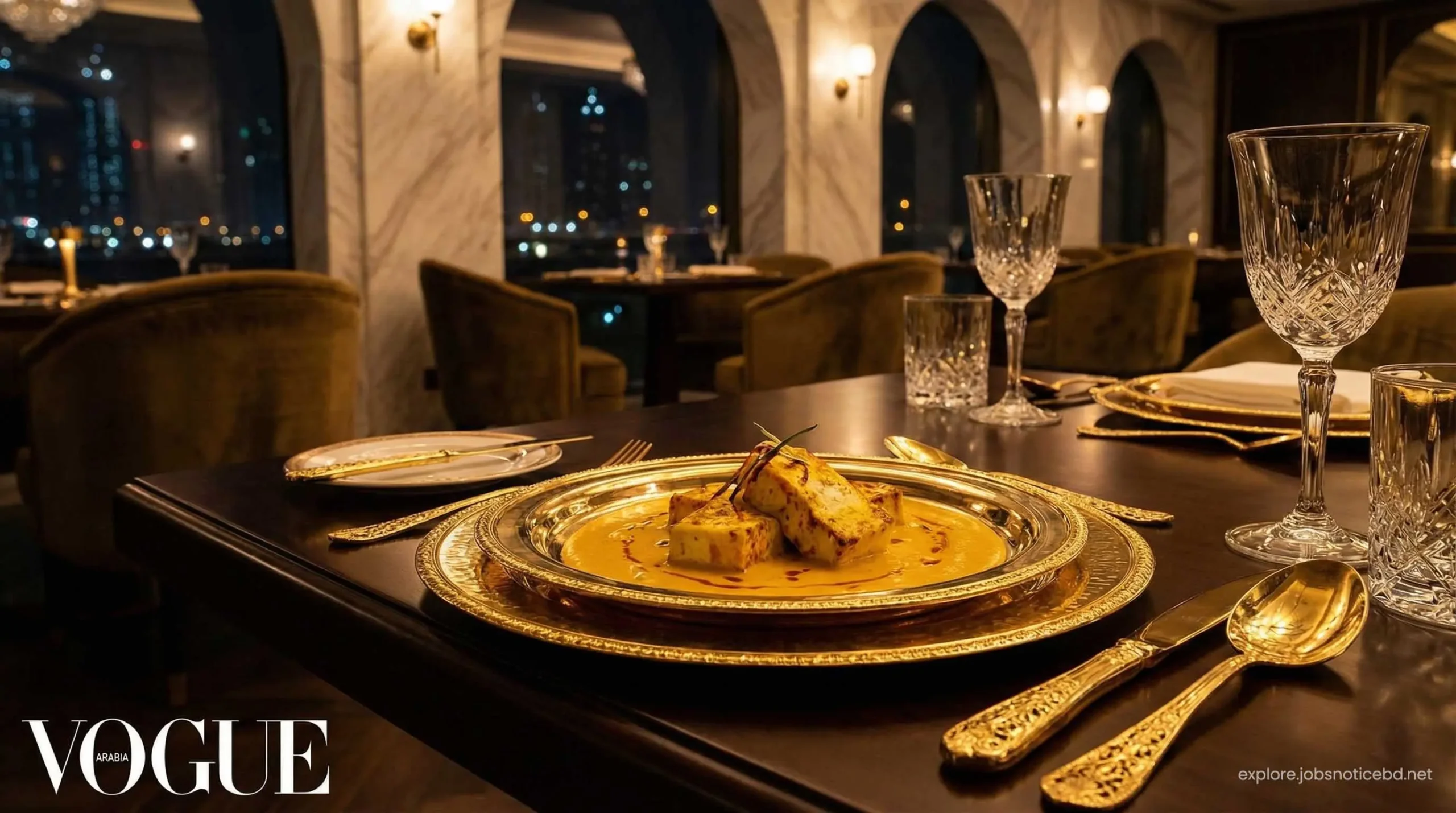 Gourmet Indian vegetarian food served at a luxury restaurant in Atlantis The Palm Dubai.