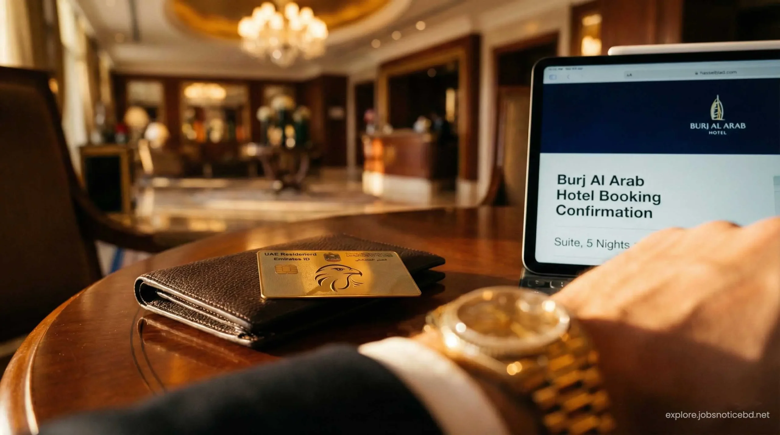 A UAE Golden Visa Emirates ID unlocking premium hotel discounts in Dubai.